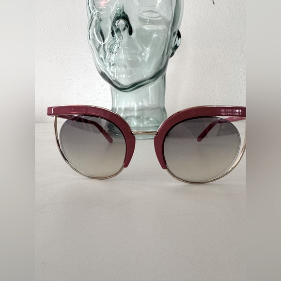 Ferrgamo Pink Cat Eye Sunglasses SF909S Funky Retro Designer - Picture 12 of 15